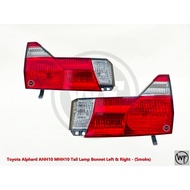 Toyota Alphard ANH10 MNH10 Tail Lamp Bonnet Left Right USED - SMOKE
