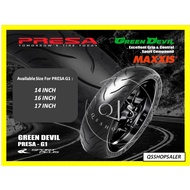 MOTORCYCLE TUBELESS TYRE / TYRE PRESA GREEN DEVIL (G1) / TAYAR PRESA GREEN DEVIL / TYRE MAXXIS PRESA