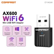 COMFAST AX600 WiFi6 USB Adapter Dual Band 2.4/5Ghz 572Mbps Network Card 802.11ax WiFi 6 Dongle