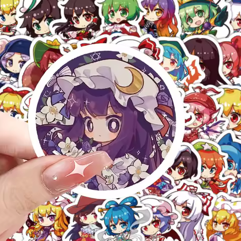 10/60PCS Game Touhou Project Sticker Cartoon Cute Decoration Doodle Waterproof Decal Toys for Suitca