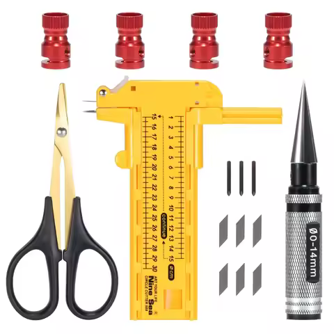 RC Car Magnetic Body Posts Marker Kit 0-14mm Reamer Curve Scissors Circle Cutter for Drilling Hole C
