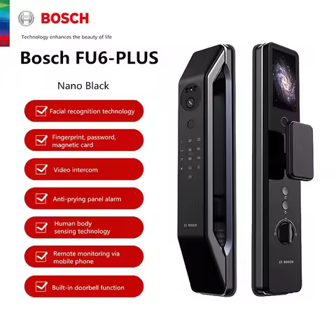 Bosch FU6 plus Smart Door Lock Face Recognition Electronic Fingerprint Password Lock with Visual Pee