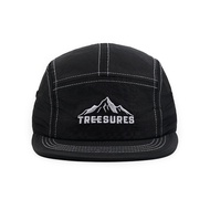 Treesures - Mountree - Five Panel Cap Black - Running Cap - Cycling Cap - Outdoor Cap