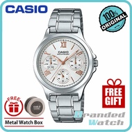 Casio LTP-V300D-7A2UDF Woman Quartz Multifunction Day and Date Display Steel Dress Watch LTP-V300D-7A2