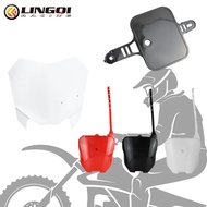 LINGQI Front Number Plate Name Cross Plates Board For CRF50 CRF70 CRF110 CRF125 2008-2022 Motorcycle