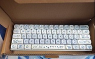 藍白配色rgb茶軸鍵盤*keyboard