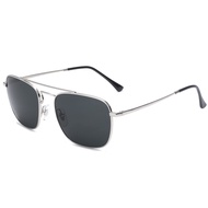 Retro Square Aviator Sunglasses Premium Glass Lens Flat Metal Eyewear Men Women
