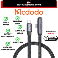【1Yr Warranty】 MCDODO Zebra Series Type-C 90 Degree Data Cable 1.2m 1.8m Compatible for 36W Type-C C