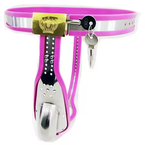 Stainless Steel Male T Type Chastity Belt Cock Cage Restraint Lockable Chastity Device Anal Beads Se