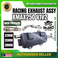 YAMAHA XMAX250 V1 V2 RACING EXHAUST EJOS EXZOS ASSY BACK PRESSURE 32MM 35MM 38MM BUBOSTEEL CJ IPOH B