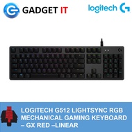 LOGITECH G512 CARBON RGB MECHANICAL GAMING KEYBOARD-GX RED-LINEAR/GX BROWN-TACTILE/GX BLUE-CLICKY (K