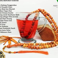 Tasbih Kayu Secang Kayu Delima Merah Brahma 99 Butir