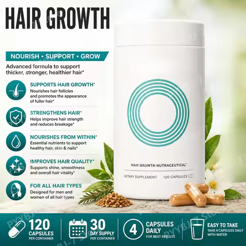Biotin Collagen Hair Wellness Capsules for Women 45+ Ashwagandha Saw Palmetto Zinc Selenium Vitamin 