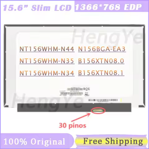 15.6" Matte 30 Pin LCD Screen Panel NT156WHM-N44 V8.0 NT156WHM-N35 P/N 5D10P53898 HD 1366X768