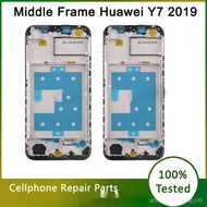 For Huawei Y7 2019 Middle Frame Front Bezel Cover Metal Chassis Housing Back plate LCD Holder For Huawei Y6 2018 For Y5