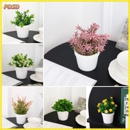 PINGD Artificial Plant Bonsai, Evergreen Plastic Plant False Plant Pot, Mini Fake Flower Bonsai Plan