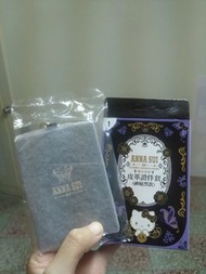 Anna sui&amp;Kitty 聯名皮革證件套 卡套 神秘黑款