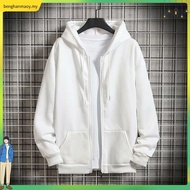 [M-9XL] Plush Sweater Men's Hoodie Plush Oversized Loose Men's Fat Sports Casual Plain Coat Trend
