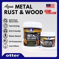 280ml/1L OTTER Water Based Aqua Metal Rust Paint Cat Besi & Wood & Wall 防锈漆 •Anti Rust • Can Apply O
