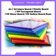 [WESTSTAR] A4 / A3 Impra Board / Plastic Board / PP Corrugated Board / PP Straw Board / PP Hollow Bo