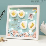 Baby Footprint Handprint Commemorative Frame Hand and Footprint Full Moon Ink Baby Hand and Footprin