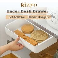 🇸🇬Kizyo Under Desk Drawer Storage Box/ Table Organizer / Space Savings Storage Drawer Shelf Sliding Drawer