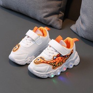 Sepatu anak laki laki & perempuan LED - Sneakers anak - Sepatu anak led dinosaurus IMPORT