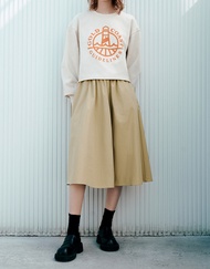 URBAN REVIVO skirt กระโปรงผู้หญิง ชายแต่งระบาย น่ารัก สีพื้น