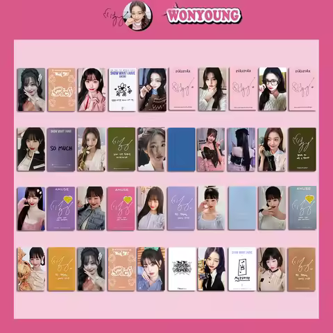 KPOP Popular Star WonYoung Peripheral Small Cards High-definition Photo Cards Lucky Cards Coupon Car