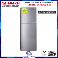 (Bulky) SHARP SJ-RX30E-SL2 224L INVERTER 2 DOOR REFRIGERATOR, 3 TICKS, FREE DELIVERY