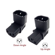 IEC 320 C13 to C14 AC Plug Converter, C14 to C13 Up/Down/Right/Left Angle Power Adapter Plug, 3Pin F
