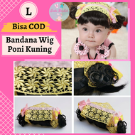 Bandana Rambut Poni Wig Rambut Anak Bayi Perempuan Import Topi Bando Rambut Poni Palsu Lucu Cewek