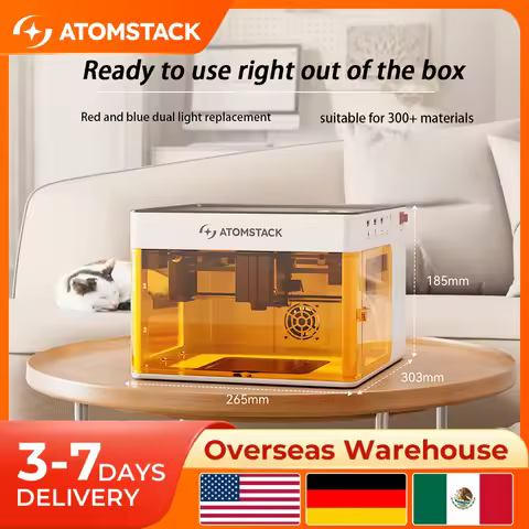 ATOMSTACK P1 5W+1W Mini Portable Laser Engraving Machine DIY Bluetooth For Wood Leather Dog Tag Pape