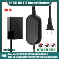 LP-E17 Dummy Battery DR-E18 DC Coupler &amp; ACK-E18 AC-E6 AC Power Adapter for Canon EOS 77D 200D 250D 750D 760D 800D 850D 8000D 9000D RP