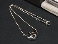 Gucci Heartplate Necklace SV925 雙G愛心項鍊