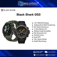 Black Shark Smartwatch GS3 I 1.43’’ AMOLED Display | 121 Days Battery Life | 5ATM & IP69K Water Resi