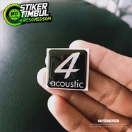 3D FLEXIBLE RAISED STICKER EMBLEM SOUND AUDIO 4 ACOUSTIC