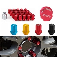 RAYS Wheel Lug Nuts Racing Aluminium alloy Wheel Lug Nuts Screw M12x1.5/1.25 Length 35MM hub nut hu