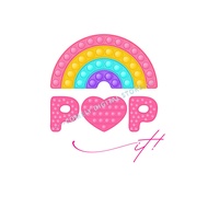 SHIRT DESIGN IDEA TEMPLATE [EDITABLE] Pink Colorful Cute Rainbow Pop It Pop Culture T-Shirt