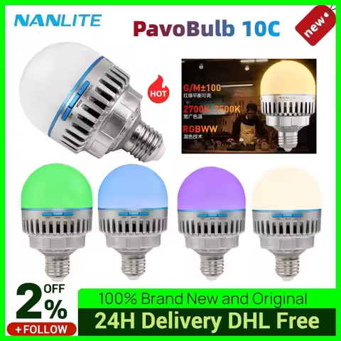 Nanlite PavoBulb 10C RGB LED photography fill light bulb color light creative shooting atmosphere li