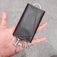 GANTUNGAN Simple black leather car wallet keychain gk24