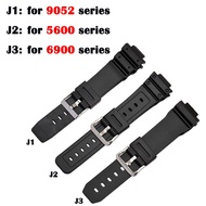 16mm TPU Watchbands for Casio DW5600/5610 DW6900 DW9052 Series Sport Watch Accessories Men Waterproof Rubber Strap Bracelet