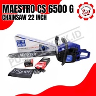 New CHAINSAW MAESTRO 6500 Mesin Gergaji Kayu Chainsaw 22 Inch Maestro