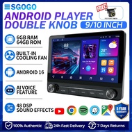 Double Knob Car Android Player 6GB RAM+64GB ROM android car player 48 DSP Multimedia MP5 Player 8 Co