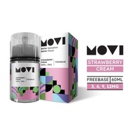 LIQUID FREEBASE - MOVI STRAWBERRY CREAM 60ML 3MG 6MG 9MG 12MG BY MOVI
