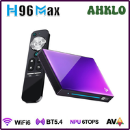 AHKLO Set Top Box for Android 14 RK3576 HD Media Player 8K with Remote Control Smart TV Box WiFi6 BT