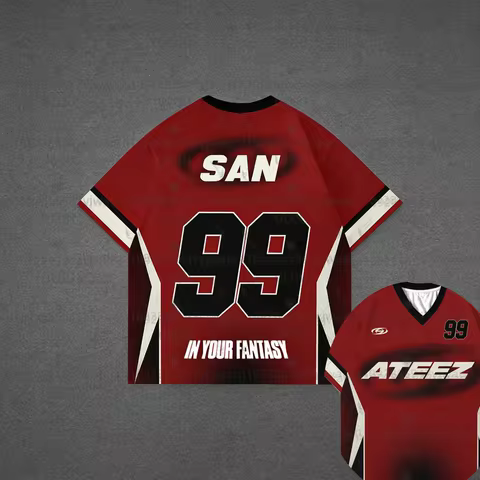 Summer Men's Women's Short Sleeve Casual Round Neck T-shirt Tops Tee ATEEZ In Your Fantasy Tour Foot