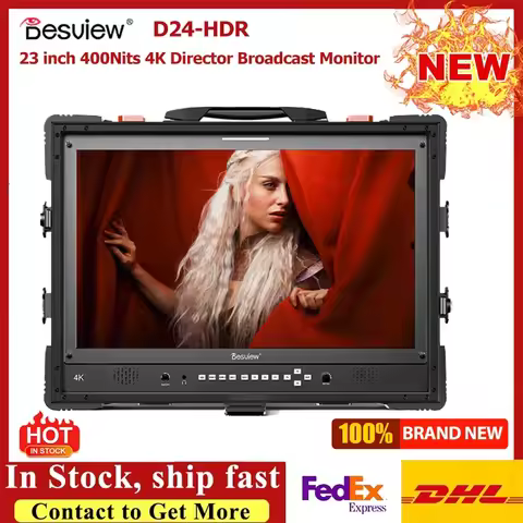 Bestview Desview D24-HDR 23.8" 400Nits 4K Director Broadcast Monitor, with TPU Corner Protector Case