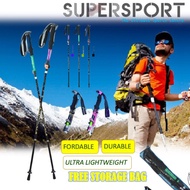Trekking Poles Ultralight Hiking Stick Foldable Climbing Stick Tongkat Hiking Pole Stick Outdoor Cam