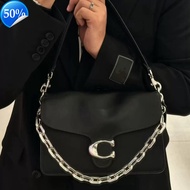 Chain Soft Tabby Chain Shoulder Underarm Bag Genuine Leather Crossbody Handbag C-shaped Buckle Women